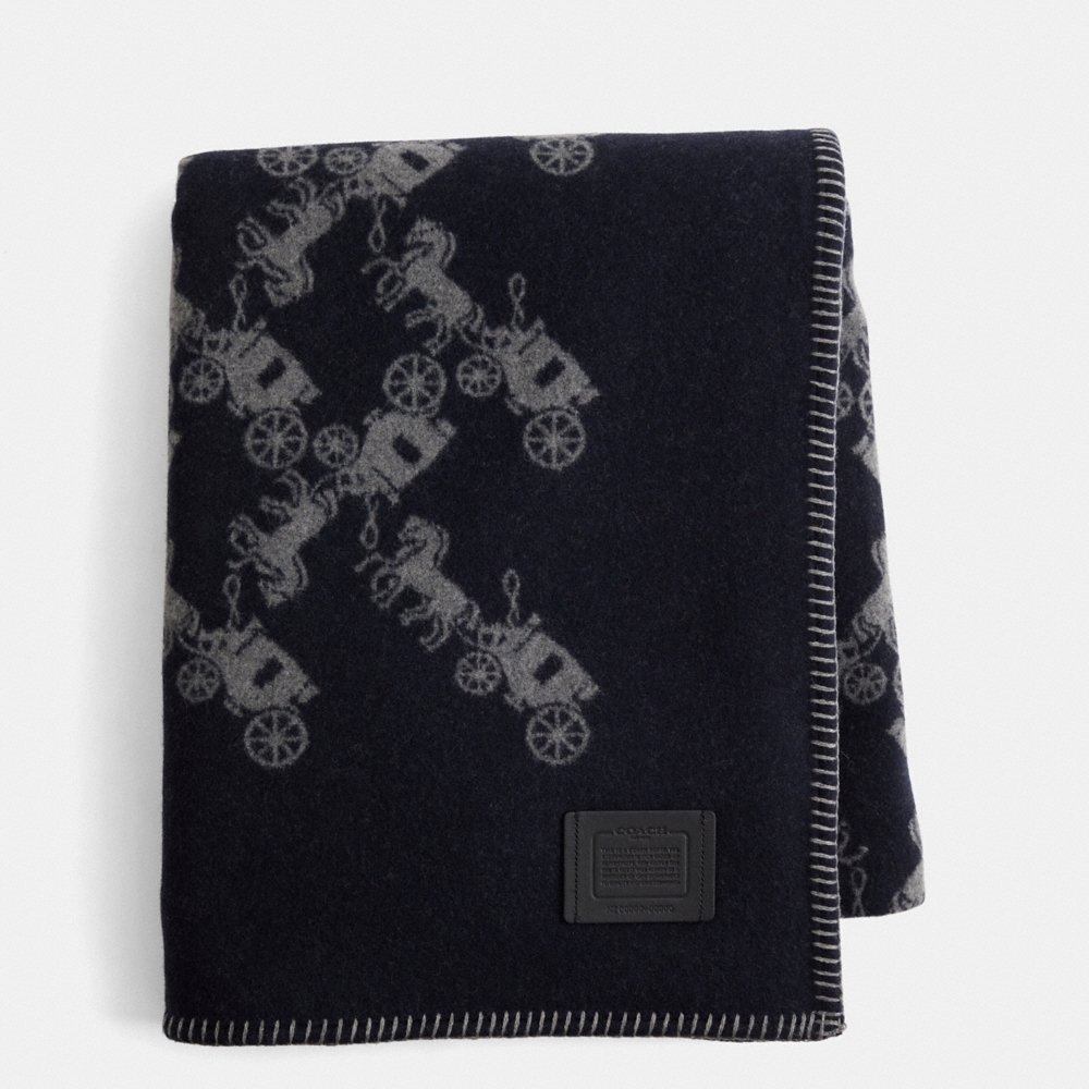 Coach Restored Horse And Carriage Print Blanket Scarf - Preorder