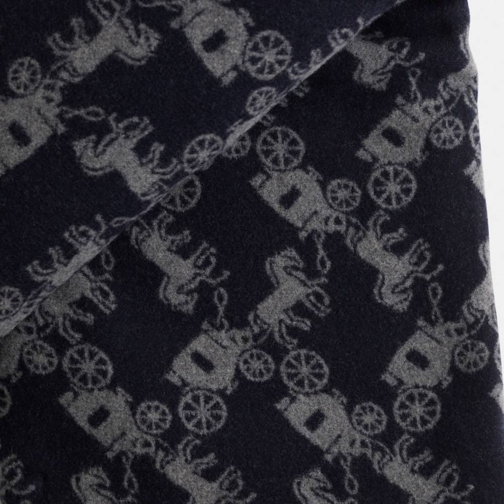 Coach Restored Horse And Carriage Print Blanket Scarf - Preorder