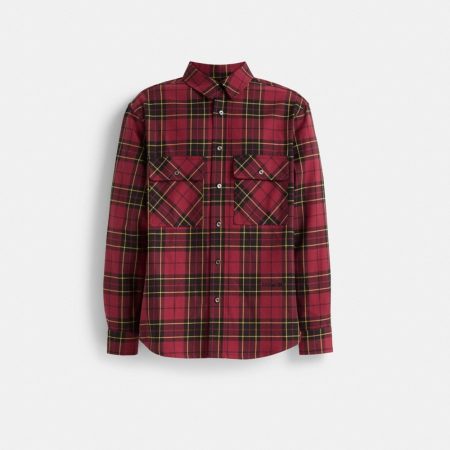 Coach Restored Relaxed Button Up Shirt - Preorder — Crimson Tartan