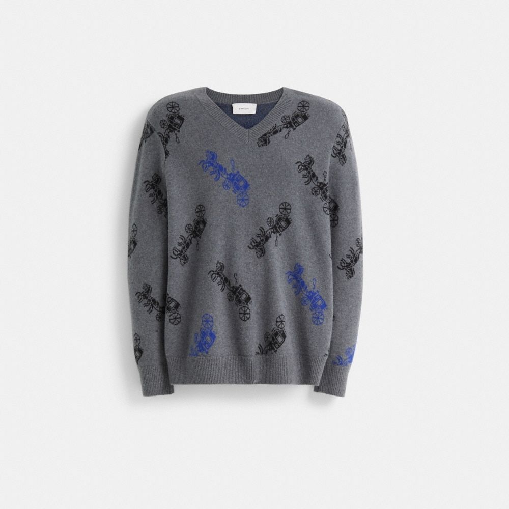 Coach Restored Horse And Carriage V-Neck Sweater - Preorder