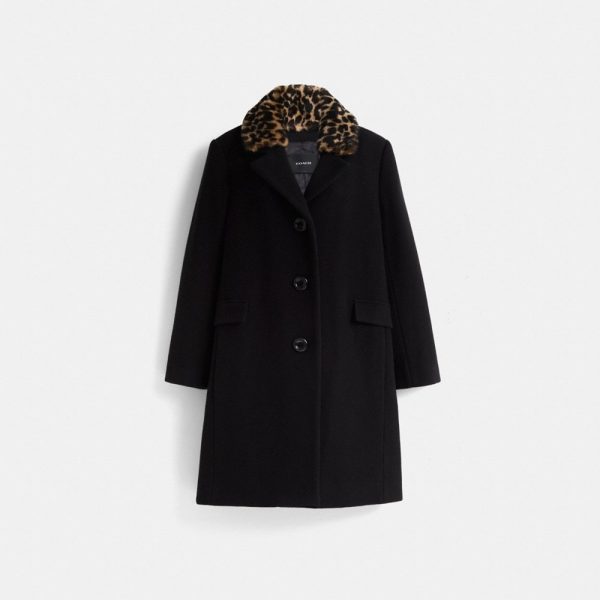Coach Restored Wool Coat With Shearling Collar - Preorder