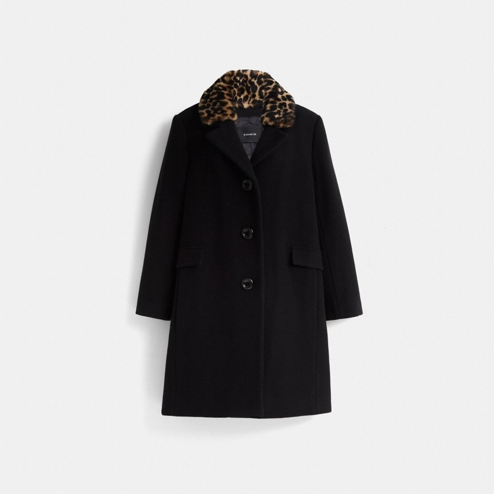 Coach Restored Wool Coat With Shearling Collar - Preorder