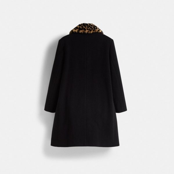 Coach Restored Wool Coat With Shearling Collar - Preorder