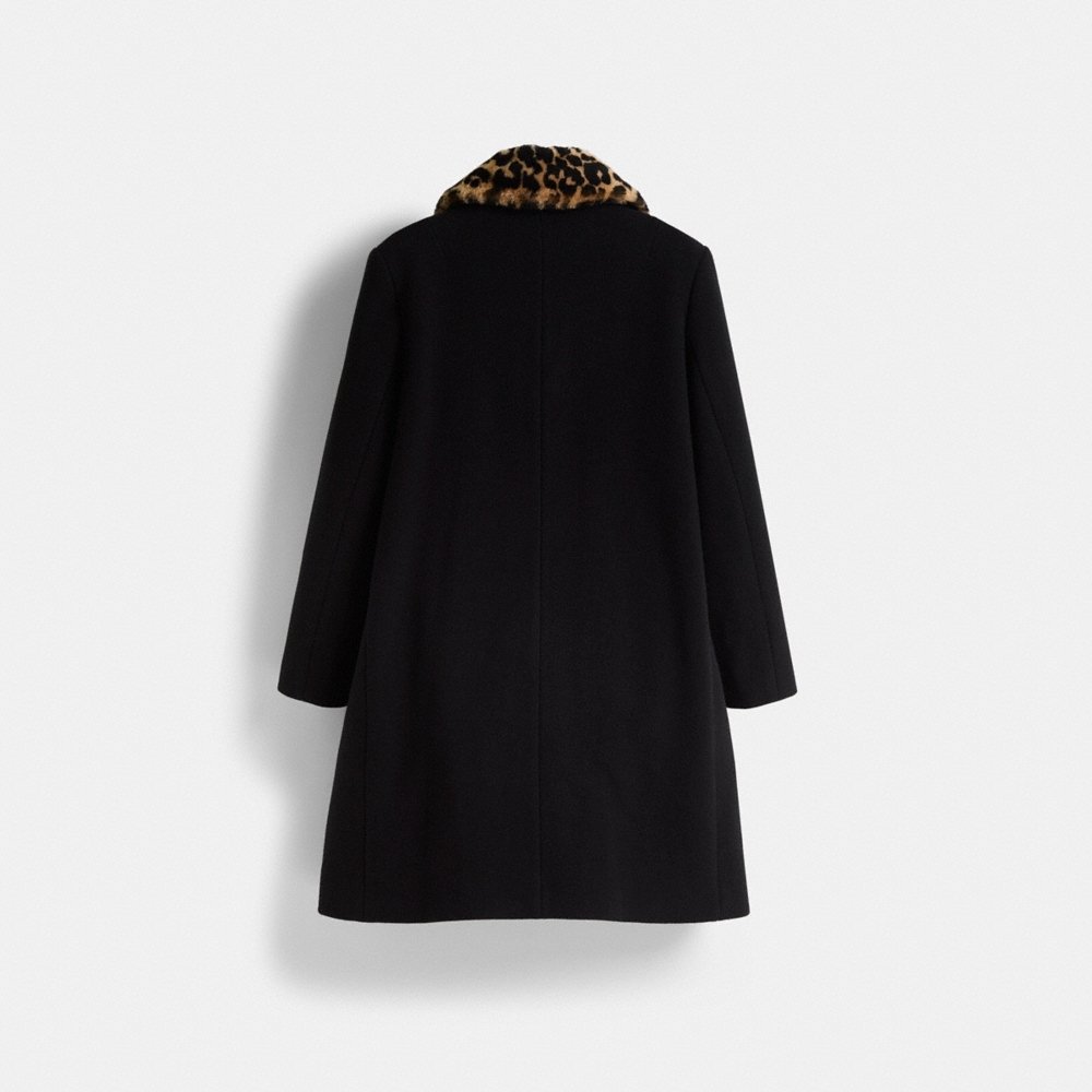 Coach Restored Wool Coat With Shearling Collar - Preorder