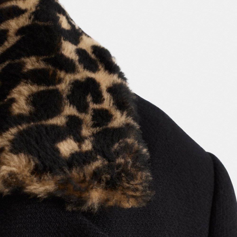 Coach Restored Wool Coat With Shearling Collar - Preorder