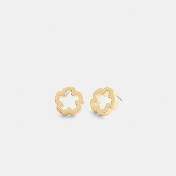 Coach Open Tea Rose Stud Earrings - Preorder