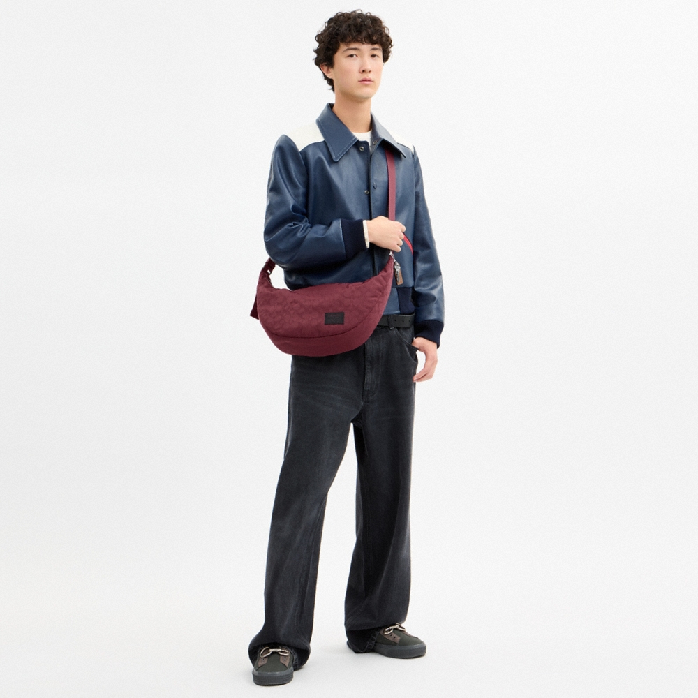 Coach Outlet Leon Sling Bag In Signature Nylon Jacquard - Preorder