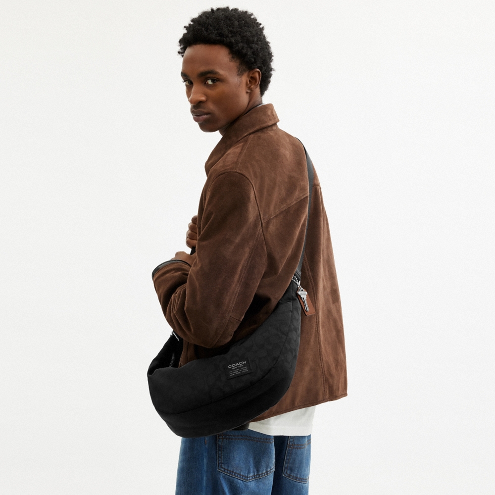 Coach Outlet Leon Sling Bag In Signature Nylon Jacquard - Preorder