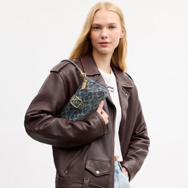 Coach Outlet Abbie Shoulder Bag In Signature Regenerative Cotton Denim - Preorder