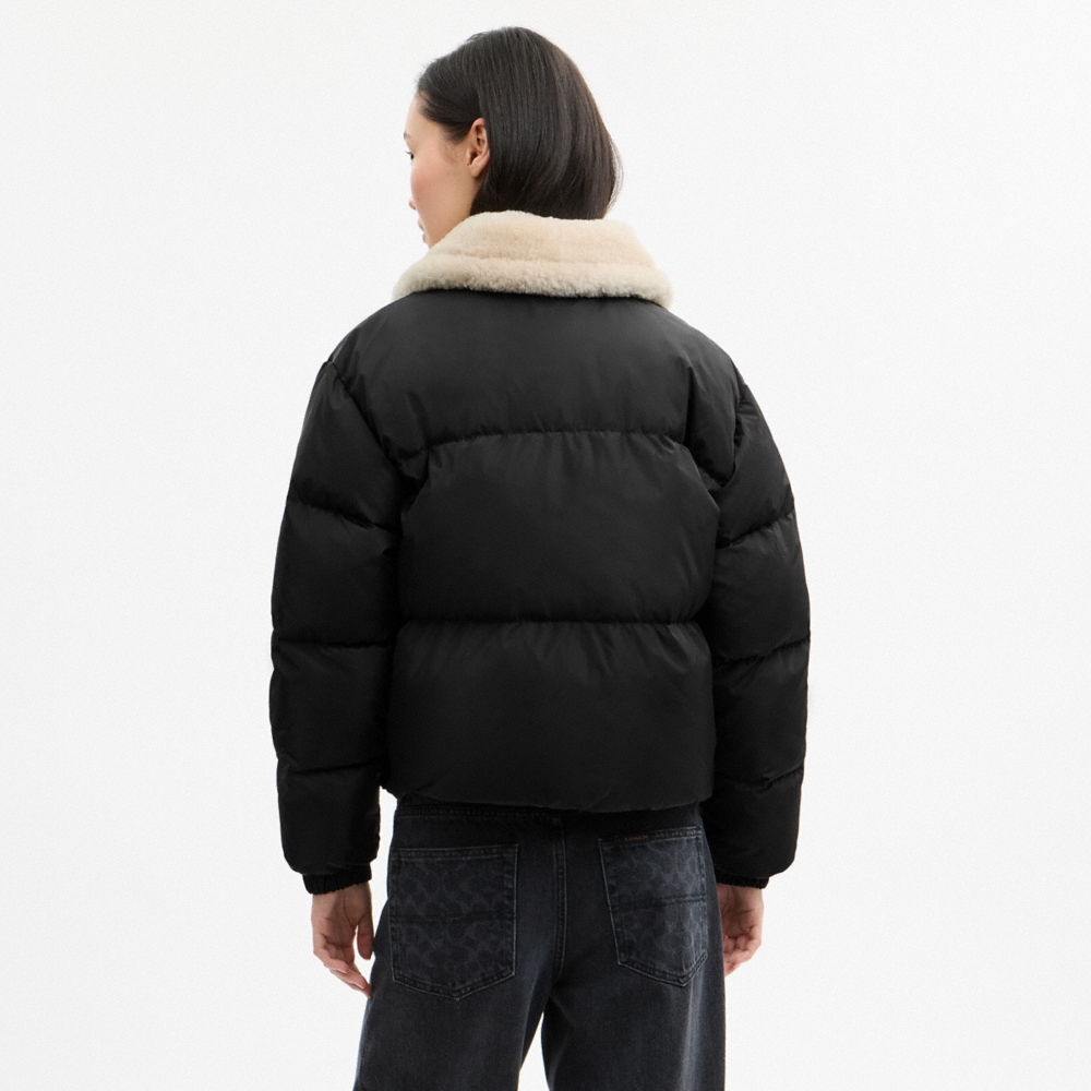 Coach Outlet Puffer With Shearling Collar - Preorder