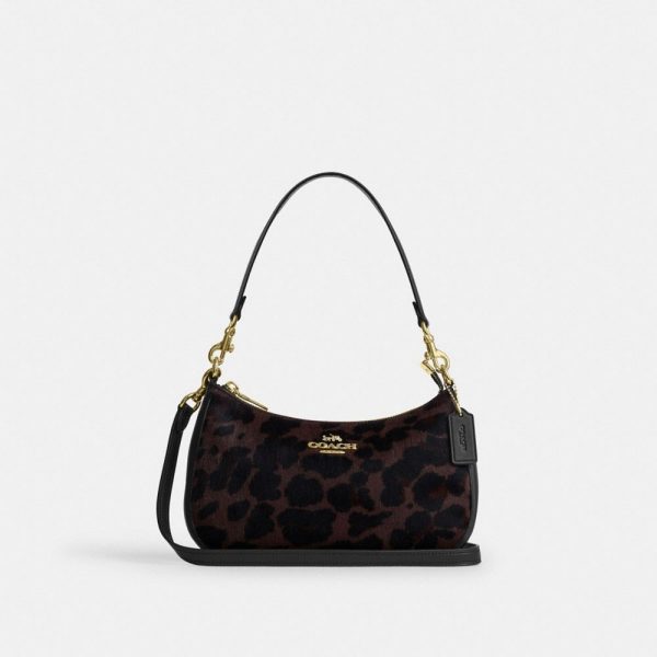 Coach Outlet Teri Shoulder Bag In Haircalf With Leopard Print - Preorder