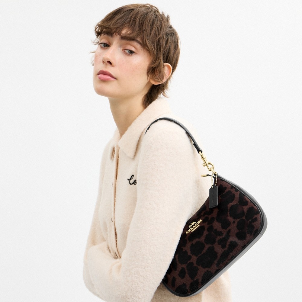 Coach Outlet Teri Shoulder Bag In Haircalf With Leopard Print - Preorder