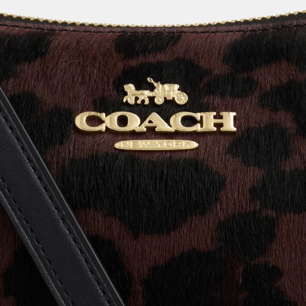 Coach Outlet Teri Shoulder Bag In Haircalf With Leopard Print - Preorder