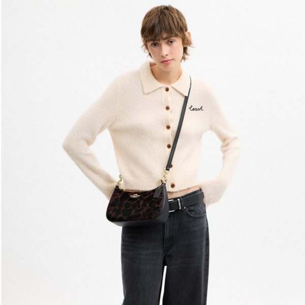 Coach Outlet Teri Shoulder Bag In Haircalf With Leopard Print - Preorder