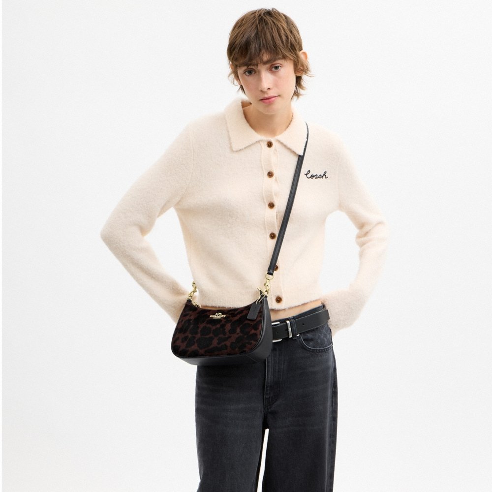Coach Outlet Teri Shoulder Bag In Haircalf With Leopard Print - Preorder