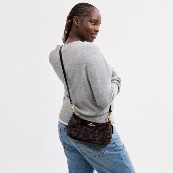 Coach Outlet Teri Shoulder Bag In Haircalf With Leopard Print - Preorder