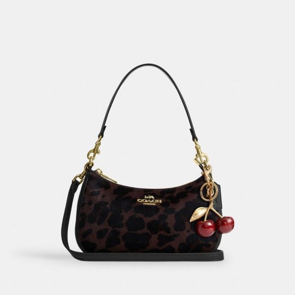 Coach Outlet Teri Shoulder Bag In Haircalf With Leopard Print - Preorder