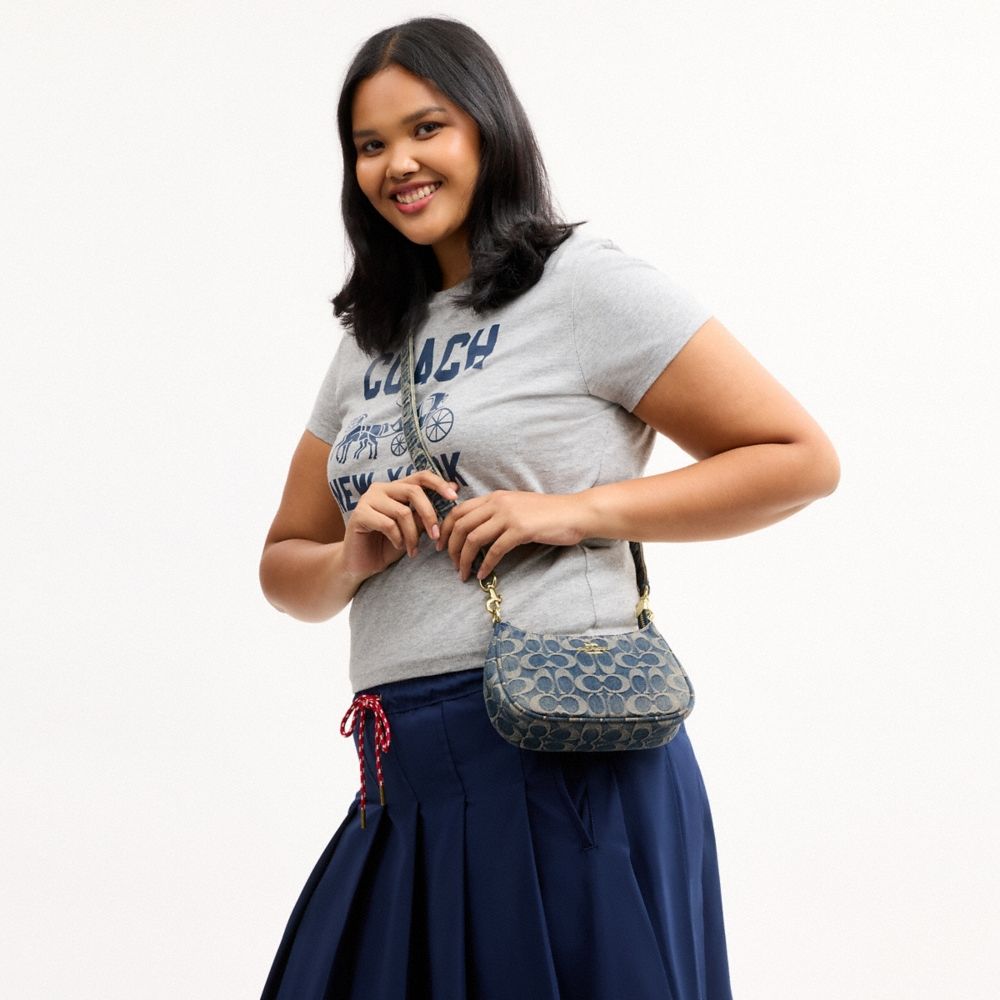 Coach Outlet Teri Mini Crossbody Bag In Signature Regenerative Cotton Denim - Preorder - Image 9