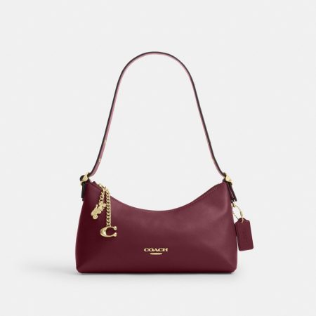 Coach Outlet Emeilia Shoulder Bag - Preorder — Brass/Dark Cherry