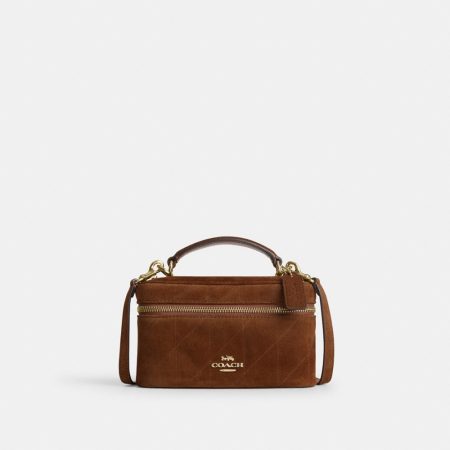 Coach Outlet Rainer Crossbody Bag 18 With Quilting - Preorder — Brass/Warm Brown