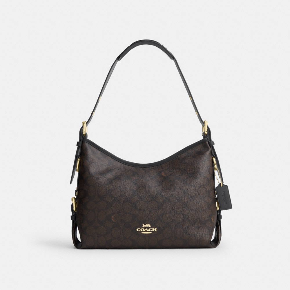 Coach Outlet Laurel Shoulder Bag With Buckles In Signature Canvas - Preorder