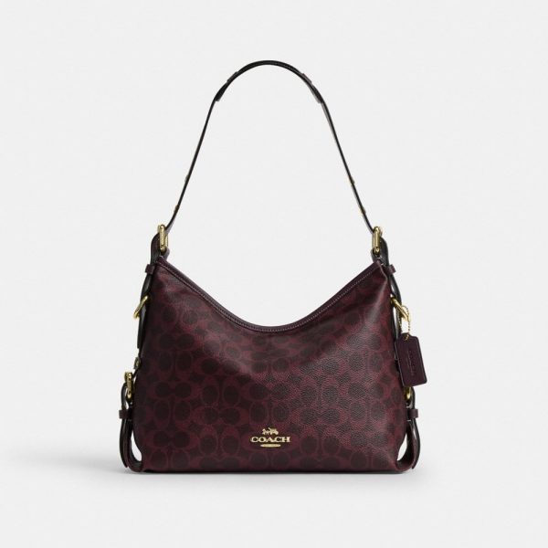 Coach Outlet Laurel Shoulder Bag With Buckles In Signature Canvas - Preorder