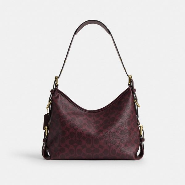 Coach Outlet Laurel Shoulder Bag With Buckles In Signature Canvas - Preorder