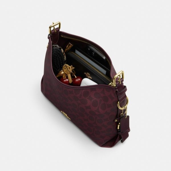 Coach Outlet Laurel Shoulder Bag With Buckles In Signature Canvas - Preorder