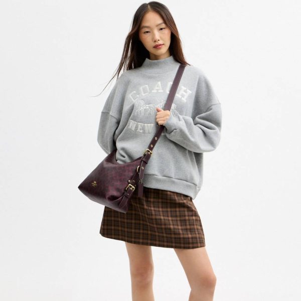 Coach Outlet Laurel Shoulder Bag With Buckles In Signature Canvas - Preorder
