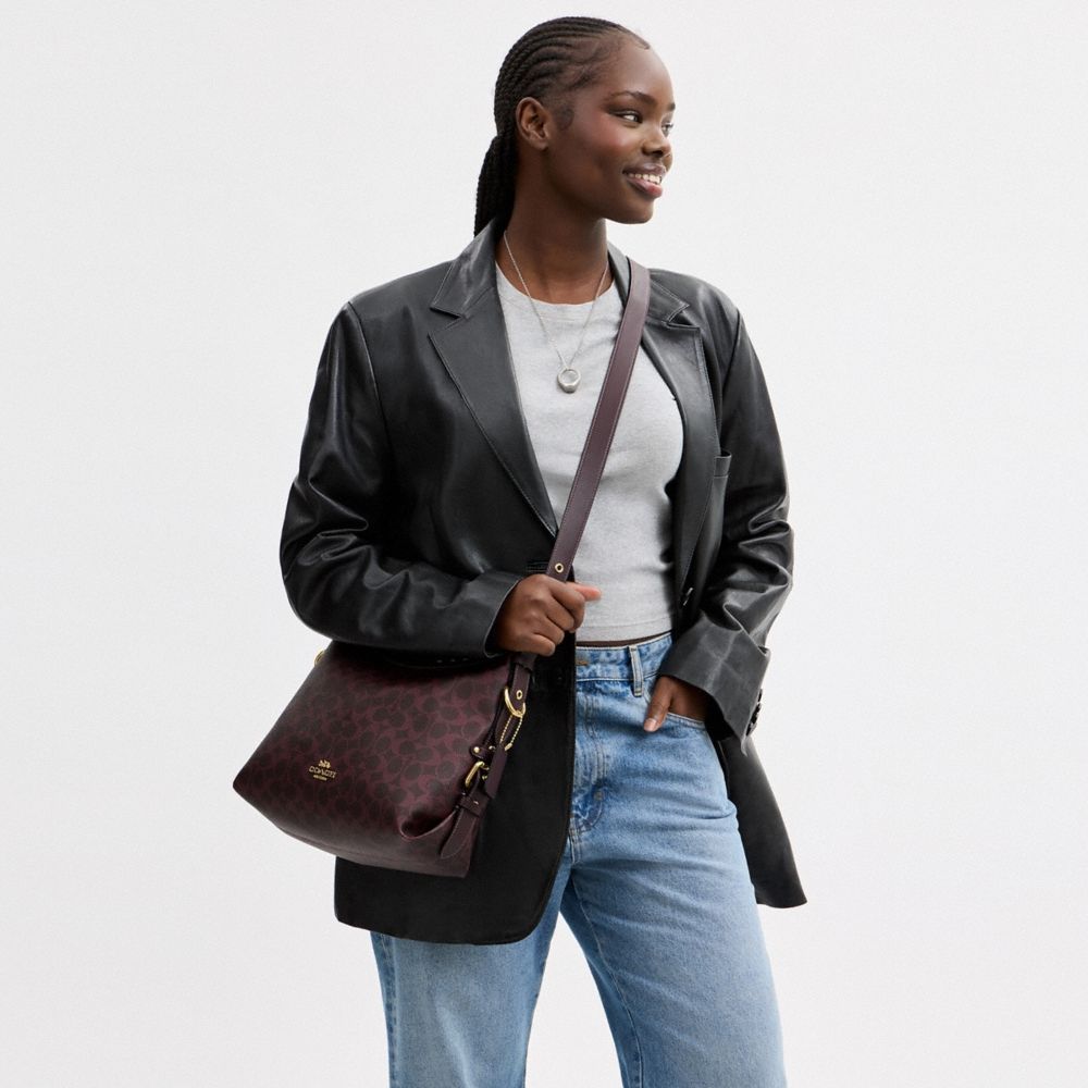 Coach Outlet Laurel Shoulder Bag With Buckles In Signature Canvas - Preorder - Image 9