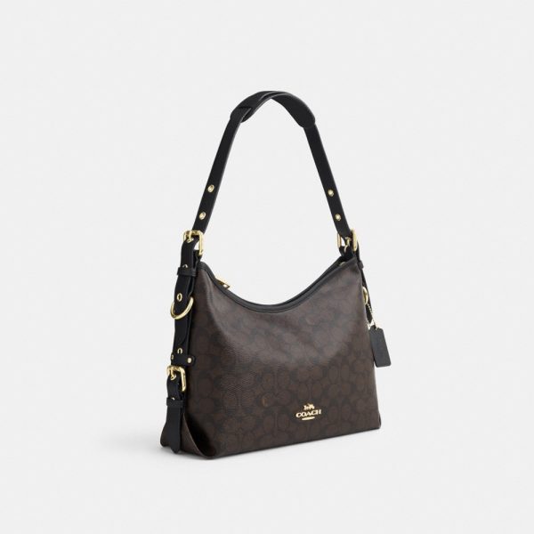 Coach Outlet Laurel Shoulder Bag With Buckles In Signature Canvas - Preorder