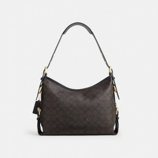 Coach Outlet Laurel Shoulder Bag With Buckles In Signature Canvas - Preorder