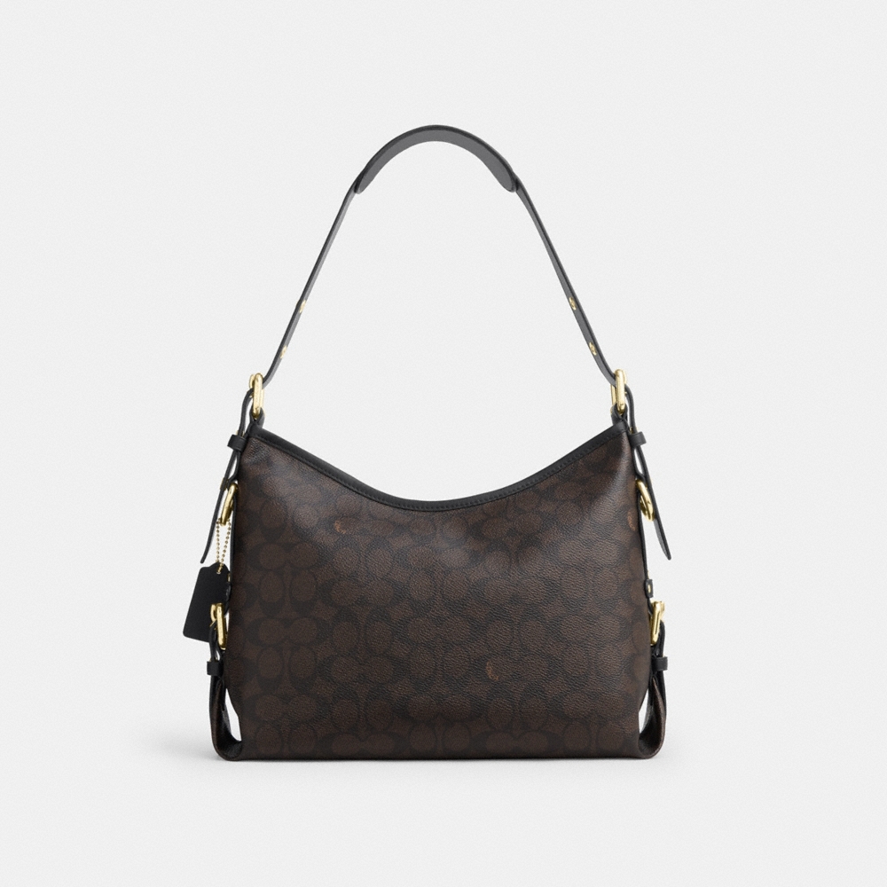Coach Outlet Laurel Shoulder Bag With Buckles In Signature Canvas - Preorder