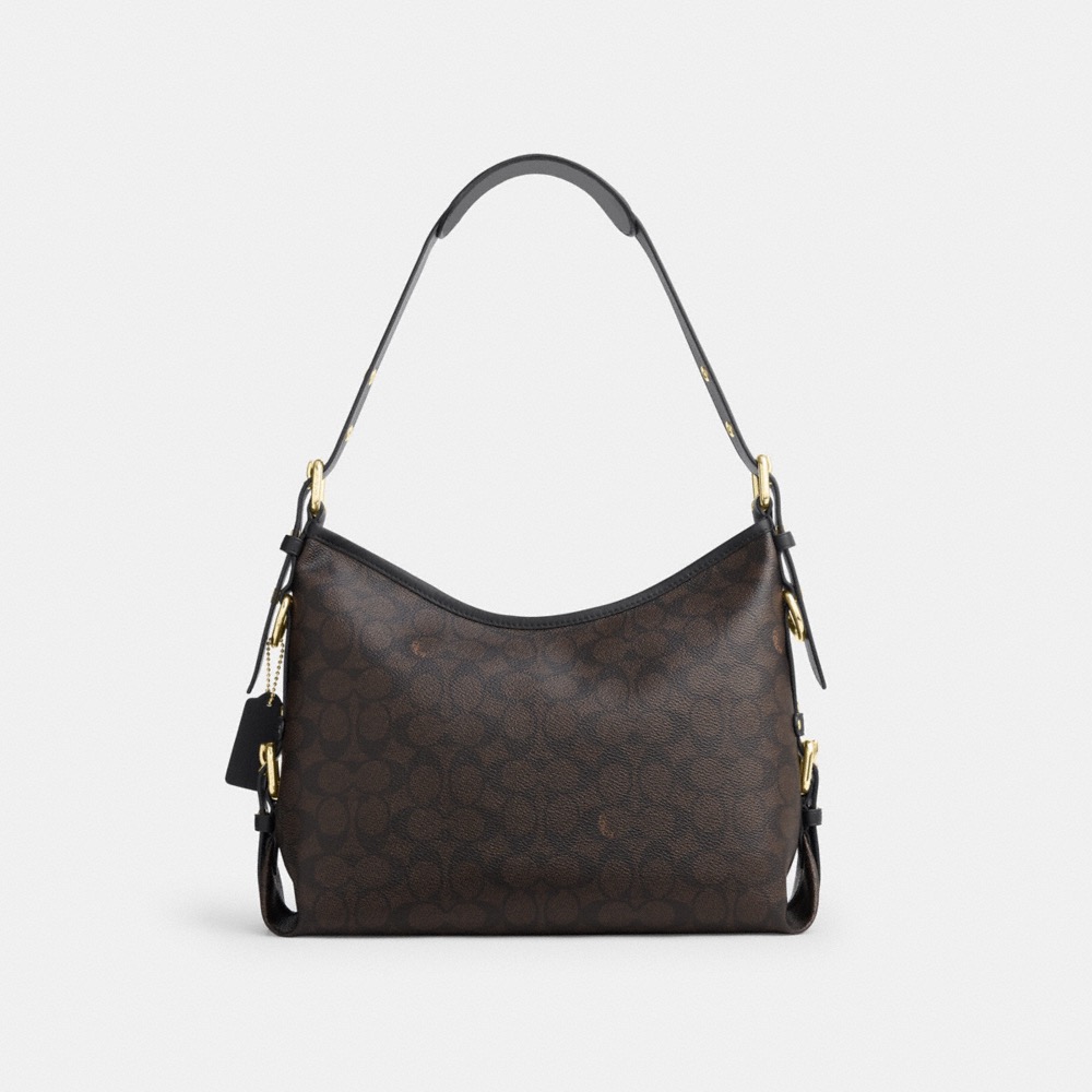 Coach Outlet Laurel Shoulder Bag With Buckles In Signature Canvas - Preorder