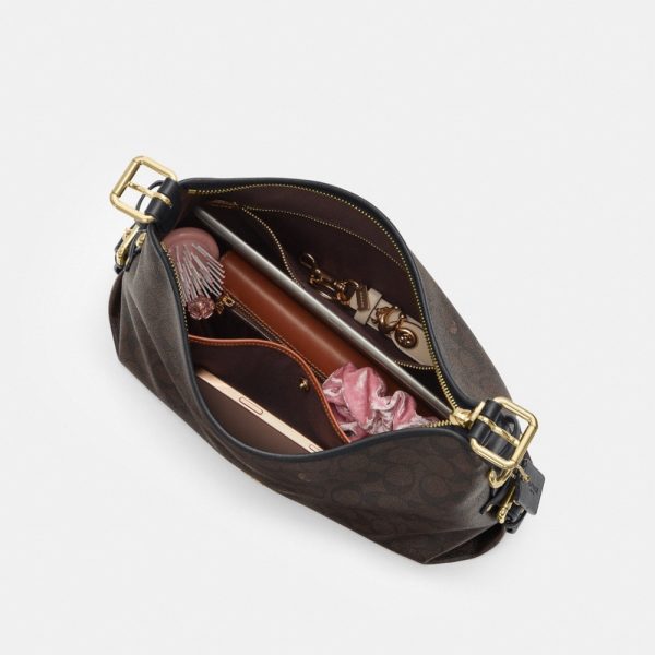 Coach Outlet Laurel Shoulder Bag With Buckles In Signature Canvas - Preorder