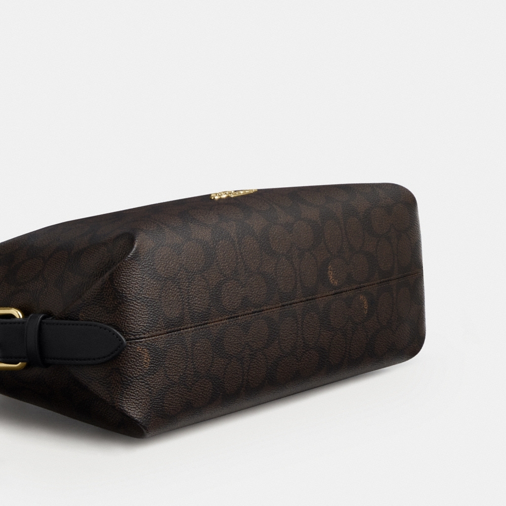 Coach Outlet Laurel Shoulder Bag With Buckles In Signature Canvas - Preorder