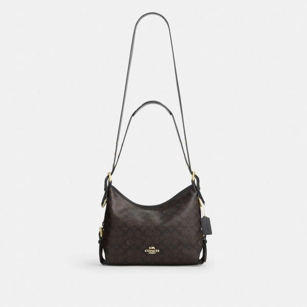 Coach Outlet Laurel Shoulder Bag With Buckles In Signature Canvas - Preorder