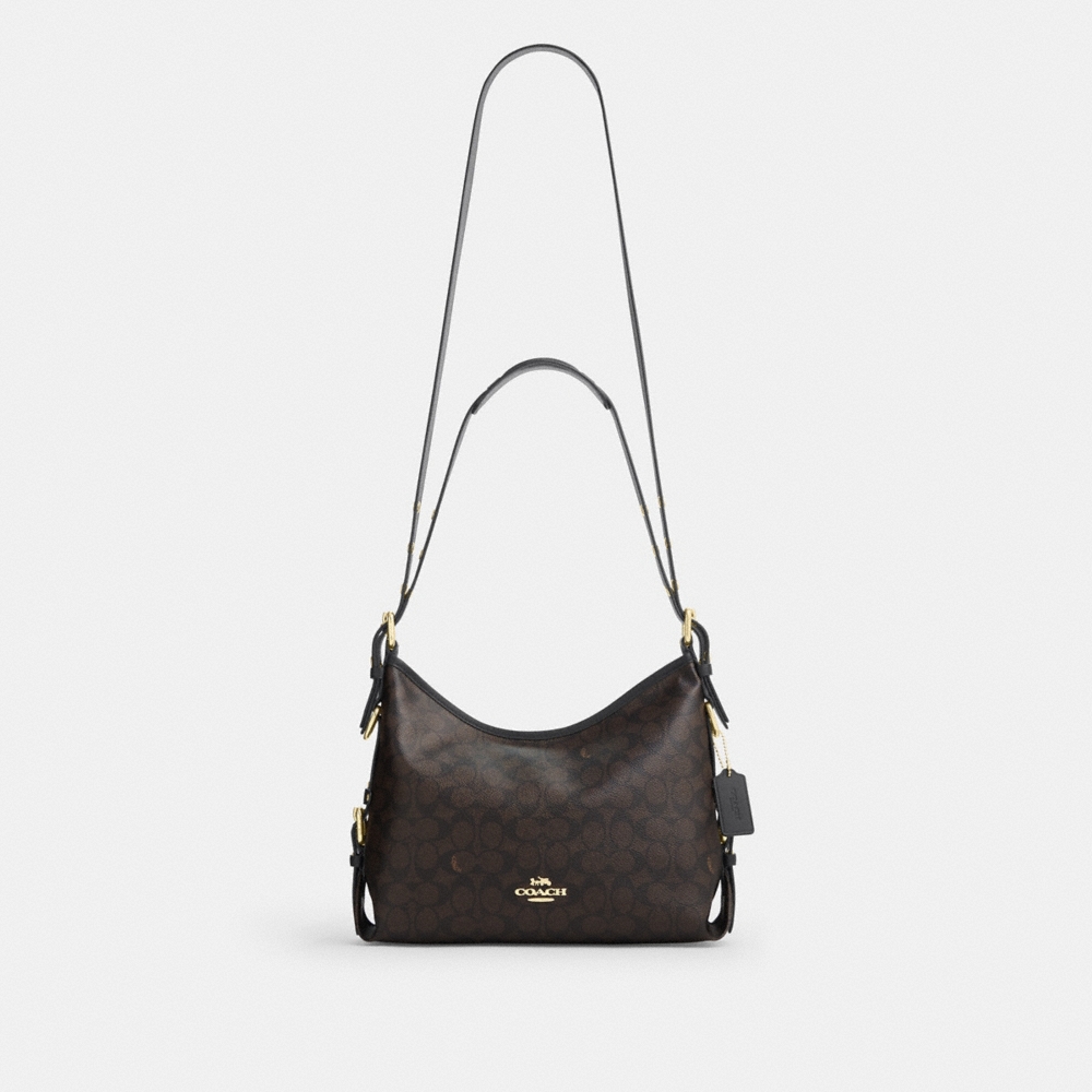 Coach Outlet Laurel Shoulder Bag With Buckles In Signature Canvas - Preorder