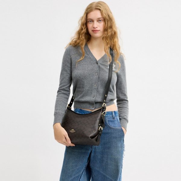 Coach Outlet Laurel Shoulder Bag With Buckles In Signature Canvas - Preorder