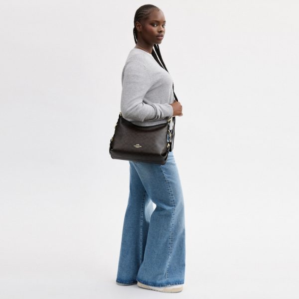 Coach Outlet Laurel Shoulder Bag With Buckles In Signature Canvas - Preorder