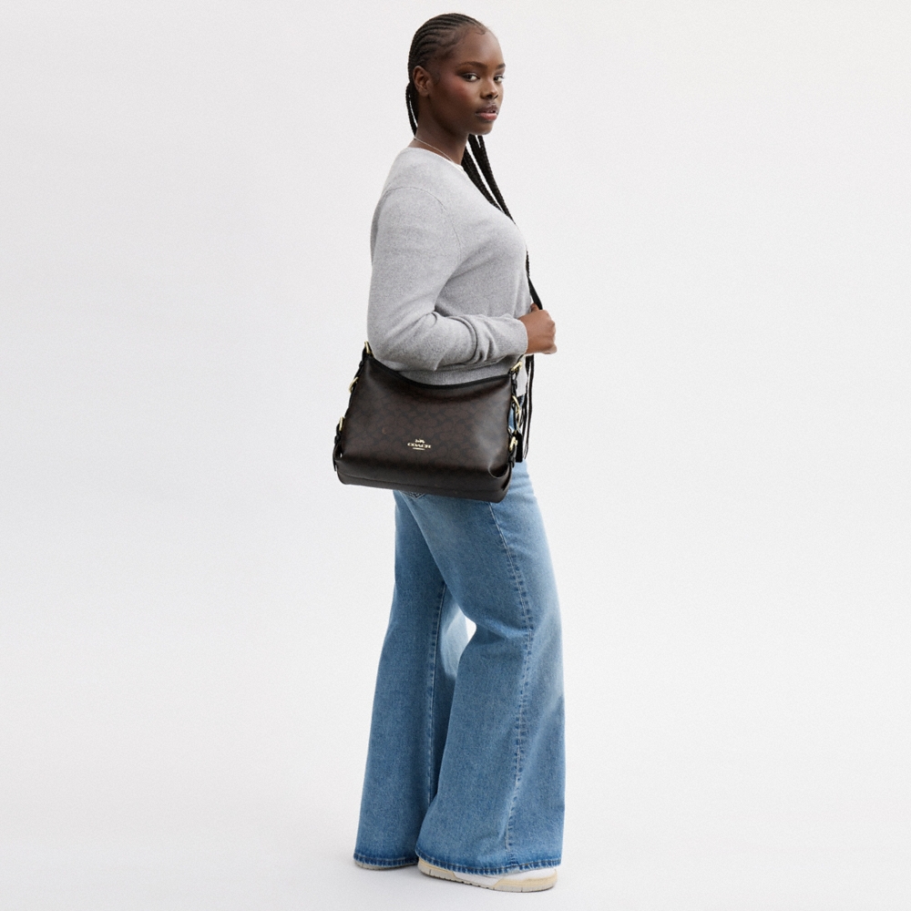 Coach Outlet Laurel Shoulder Bag With Buckles In Signature Canvas - Preorder