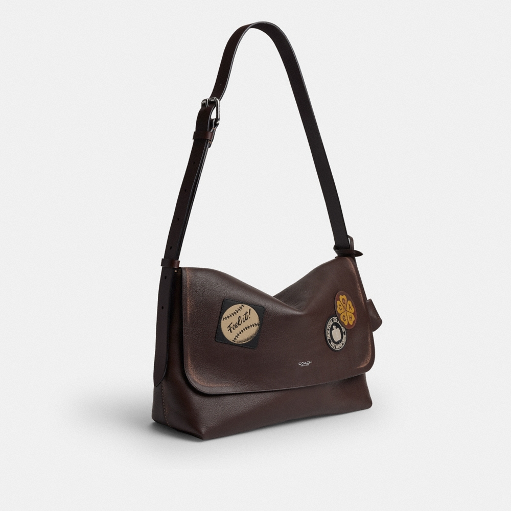 Coach Outlet Ludlow Messenger Bag In Loved Leather With Stickers - Preorder