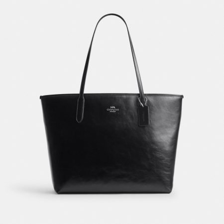 Coach Outlet City Tote Bag - Preorder — Silver/Black