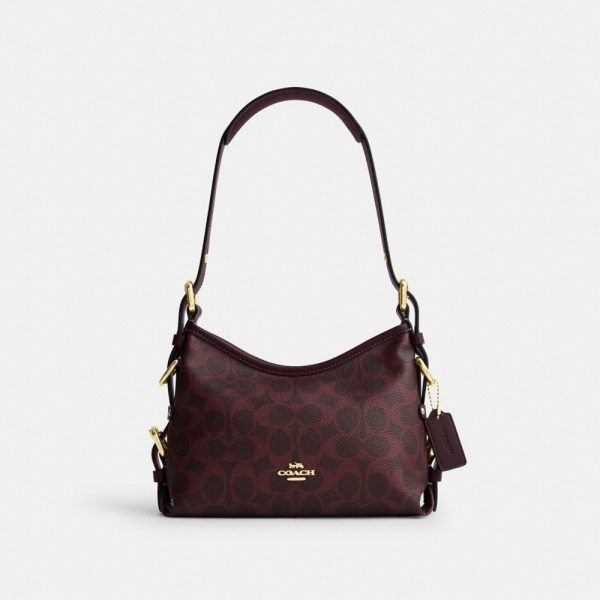 Coach Outlet Laurel Shoulder Bag 22 With Buckles In Signature Canvas - Preorder