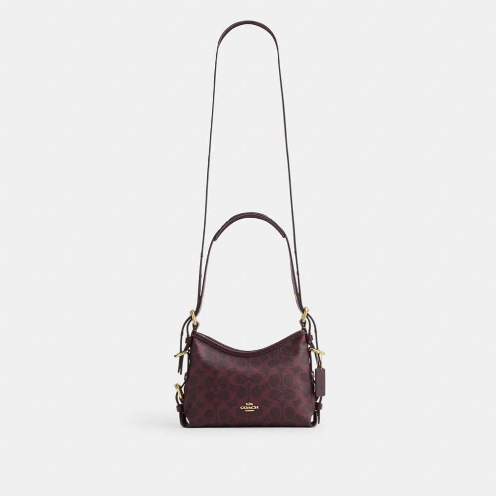 Coach Outlet Laurel Shoulder Bag 22 With Buckles In Signature Canvas - Preorder