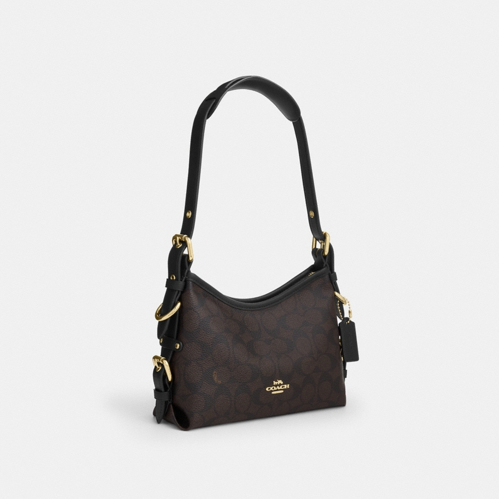 Coach Outlet Laurel Shoulder Bag 22 With Buckles In Signature Canvas - Preorder