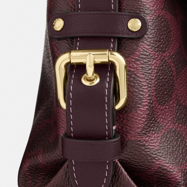 Coach Outlet Laurel Shoulder Bag 22 With Buckles In Signature Canvas - Preorder