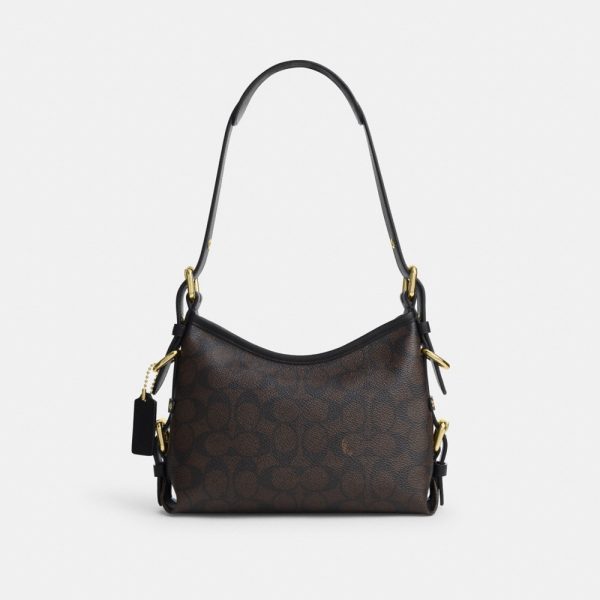 Coach Outlet Laurel Shoulder Bag 22 With Buckles In Signature Canvas - Preorder