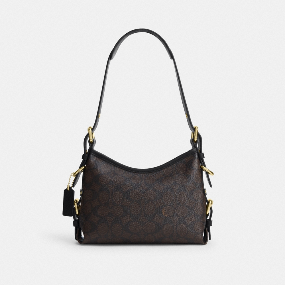 Coach Outlet Laurel Shoulder Bag 22 With Buckles In Signature Canvas - Preorder