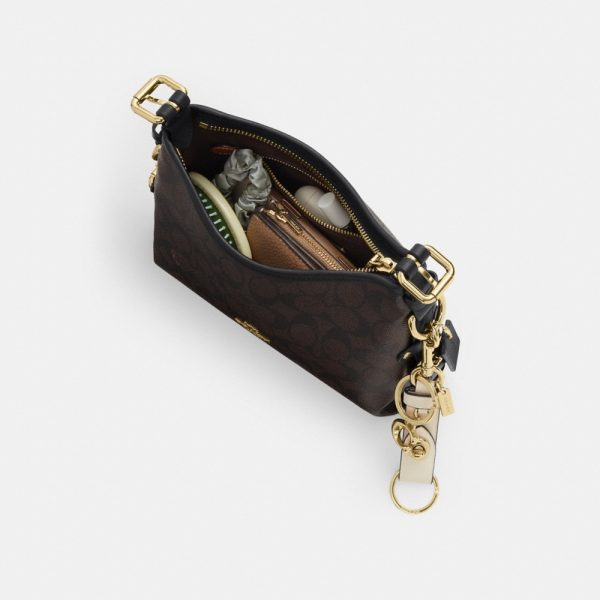 Coach Outlet Laurel Shoulder Bag 22 With Buckles In Signature Canvas - Preorder